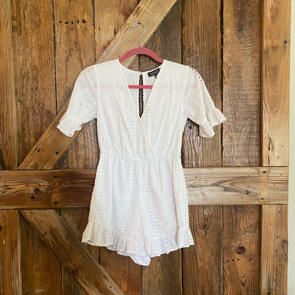 White lace romper
